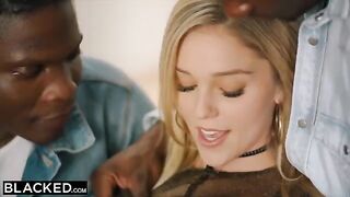 Blonde beauty Kali Rose gets fucked by six BBCs