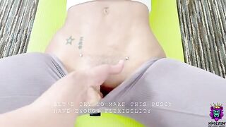 A naive yoga student got her pussy destroyed by a huge cock