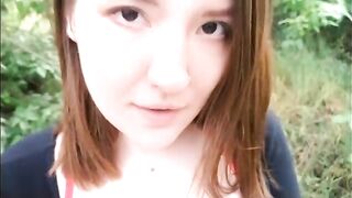 An Asian girl is getting fucked on the city streets