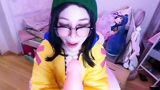 Gamer girl in cosplay fucks after a bad game performance