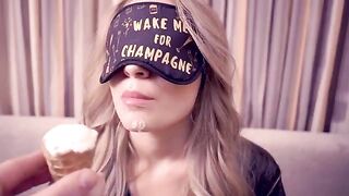 The pretty woman lost her way and received a cumshot in her mouth