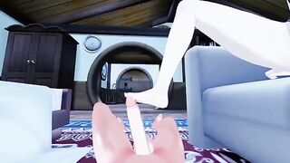 Foot job with Lumine from Genshin Impact in the best POV view
