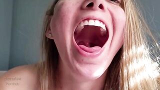 My mouth tour, where you can see my saliva