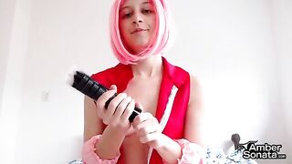Sakura teaches you how to masturbate with her iconic charm