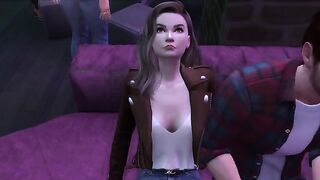 The student seduces her professor using her body