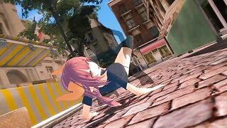 Hentai with an invisible girl who can’t be seen during the date