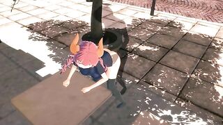 Hentai with an invisible girl who can’t be seen during the date