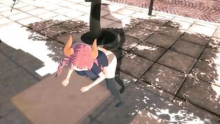 Hentai with an invisible girl who can’t be seen during the date