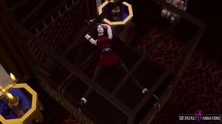 Ada Wong, captured by a zombie police officer, experiences intense and extreme intimacy