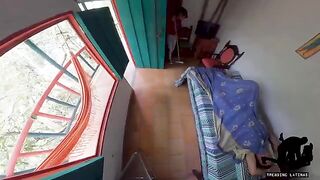 A hot chick maid fucks a guy from the hostel, showcasing steamy passion