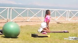 A Peruvian gym teacher got caught in a steamy session of hot exercises