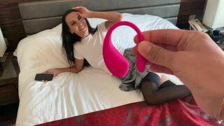 He's controlling my orgasm again with the Lovense Lush