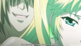 Horny girl from Hentai gets her pussy railed by two dicks