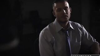 Shady reporter fucked Evelyn Claire in the office after she begged for his cock