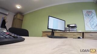 A businesswoman needs a loan and meets a man in the office for an interview