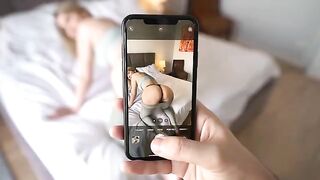 My stepsister distracted me from work and I finished with a huge load in her pussy