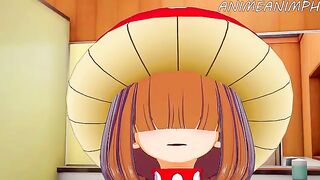 Hentai Kinoko Komori gets fucked from behind in My Hero Academia