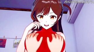 Hentai rent a girlfriend Chizuru Mizuhara gets fucked hard in a special video