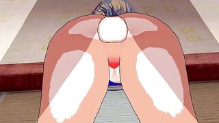 Rebecca Bluegarden gets her pussy stuffed with a big cock in this animated scene