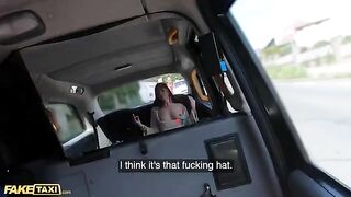 Skinny Spanish babe Linda Del Sol masturbates and fucks in fake taxi scene
