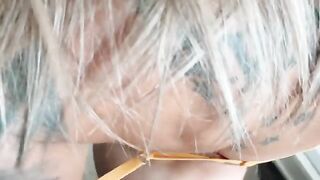 A sexy girl with crazy blue eyes gets fucked hard in POV