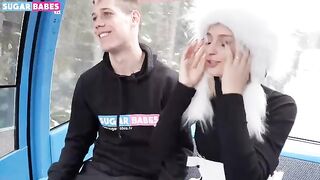 Hot public sex with a blonde teen in Greece