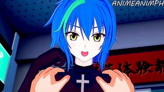 High School DxD Xenovia Quarta gets fucked and cums inside