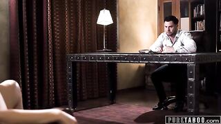 A sex addict convinces her sex therapist to engage in intense, rough sex