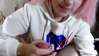 The man did not let the girl read, but fucked her