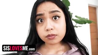 The lucky stepbrother fucks his stepsister’s big ass to keep their secret