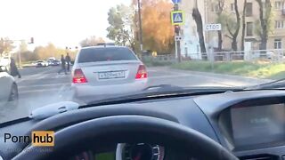 A MILF nymfoman gets fucked by a young taxi driver's cock