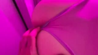 Passion sex party and dirty Russian talk in the toilet of a night club