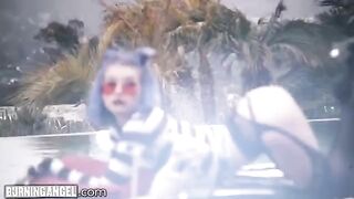 Gotheem Girl Arya Fae Gets her Asshole Gapped and Screwed