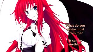 Rias Gremory welcomes her new servant with a punishing JOI hentai
