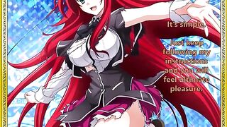 Rias Gremory welcomes her new servant with a punishing JOI hentai