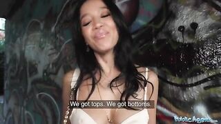 Natural beauty Asia Vargas gets fucked in public for cash on the streets