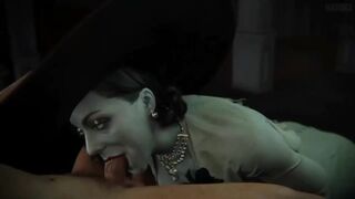 Lady Dimitrescu getting her pussy sucked in 3D