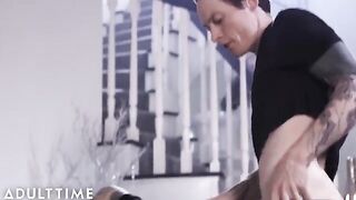 Owen Gray stuffed freshly gapped ass of Charlotte Sartre with cum