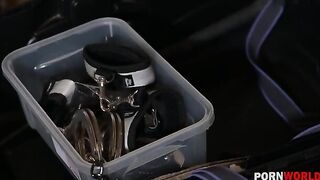 Two extra-hot busty beauties are getting their asses licked before hardcore DP action