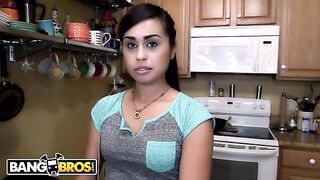 Horny Latina maid Eva Saldana gets fucked hard by her client for cash