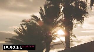 Gorgeous girls Ginebra Bellucci and Eve Sweet in sensual lesbian strapon sex