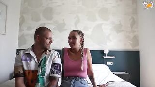 A couple enjoys their first intimate experience with dirty talk