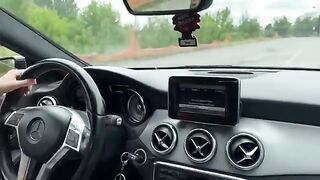 A beautiful Italian girl buys a used car and fucks the seller in it