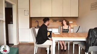 A high class real estate agent has to have sex to get a discount on the rent