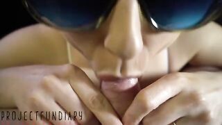 A blowjob with an intense focus on foreskin play and smegma action