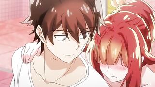 Tsundere redhead with small tits gets fucked after massage