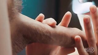 That's what a true cumslut should do with used condoms! Draining big fat loads in 4K close-up