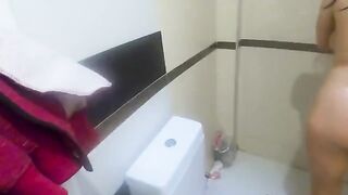 Busty stepmom fucks me thinking I’m her husband in the shower