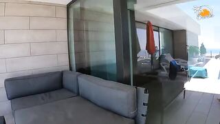 The blonde girl with socks Yuli fucks passionately with her boyfriend