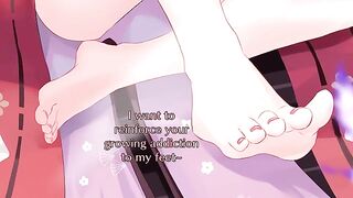 Yae Miko's 5-minute ejaculation guarantee with her feet, a popular hentai joi trend